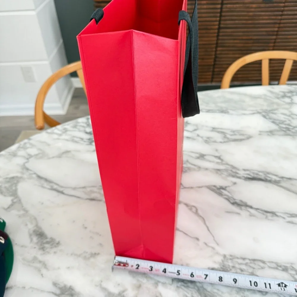 Authentic Ferragamo, Red Shopping Bag 10.5